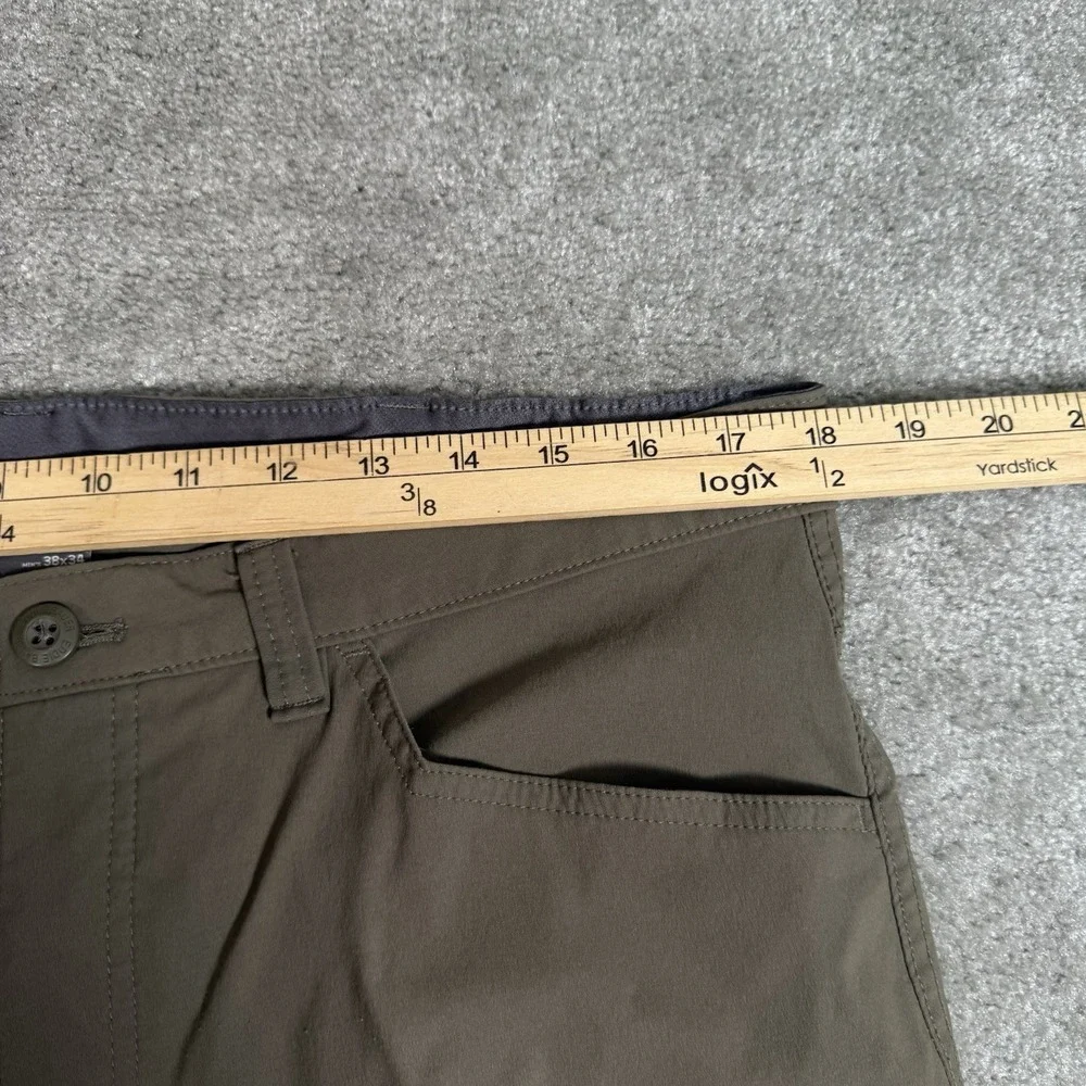Eddie Bauer Convertible Tech‎ Pants Mens 38x34 Green Hiking Lightweight Shorts